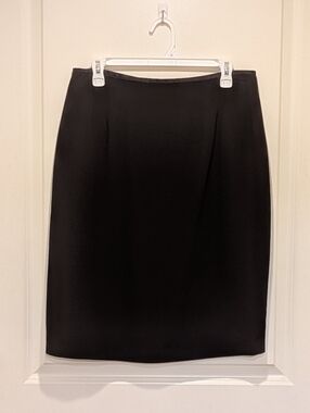 EUC Vintage Mr. Jax 14 Wool Blend Black Tuxedo Style Mini Skirt